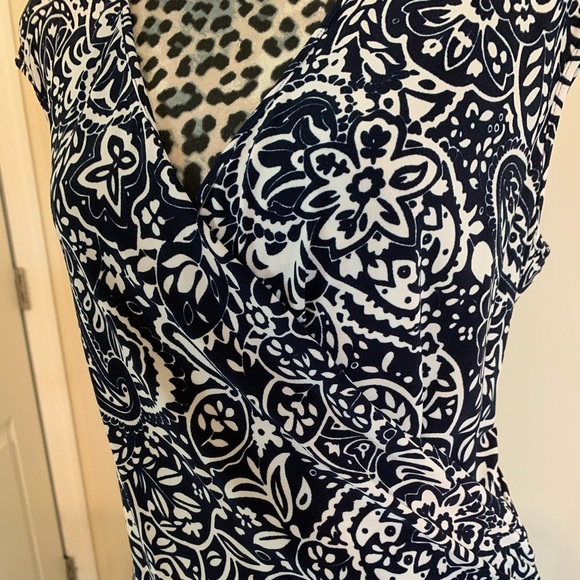 Chaps Navy & White Dress. - Picture 7 of 10